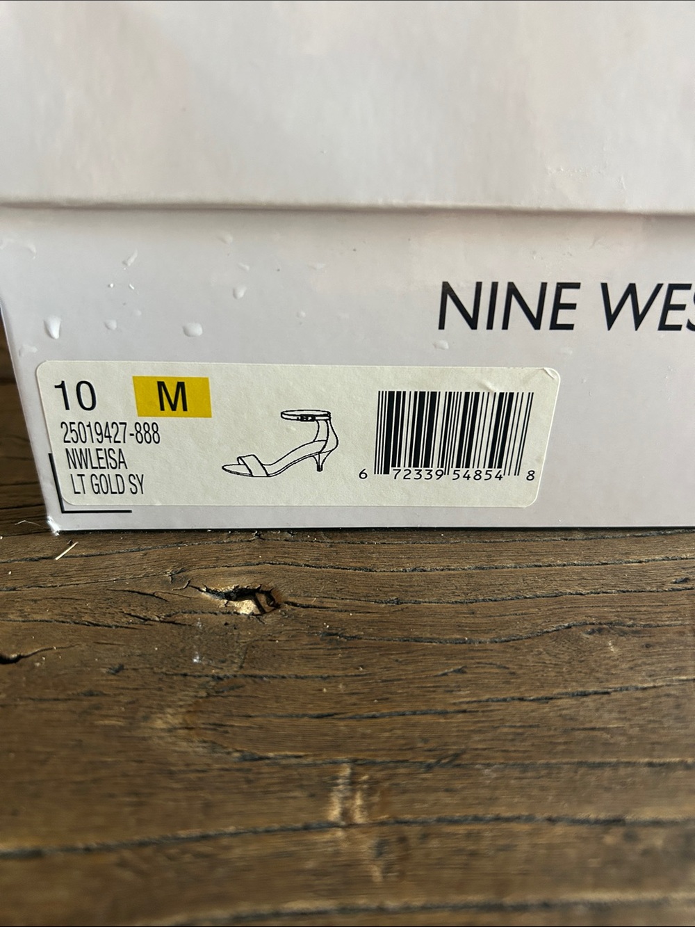 Nine West Glitter Gold Ankle Strap Kitten Heels - Picture 10 of 10